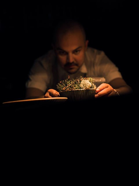 Misty Forrest for Michelin Restaurant Grön Crafted by Wood Artisan Jonas Als