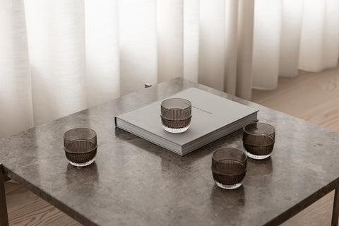 Table Noir Smoked Tumbler Glass designed by Rikke Malling